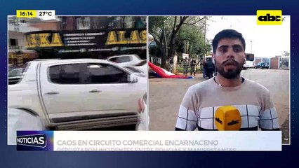 Video: Caos en circuito comercial encarnaceno