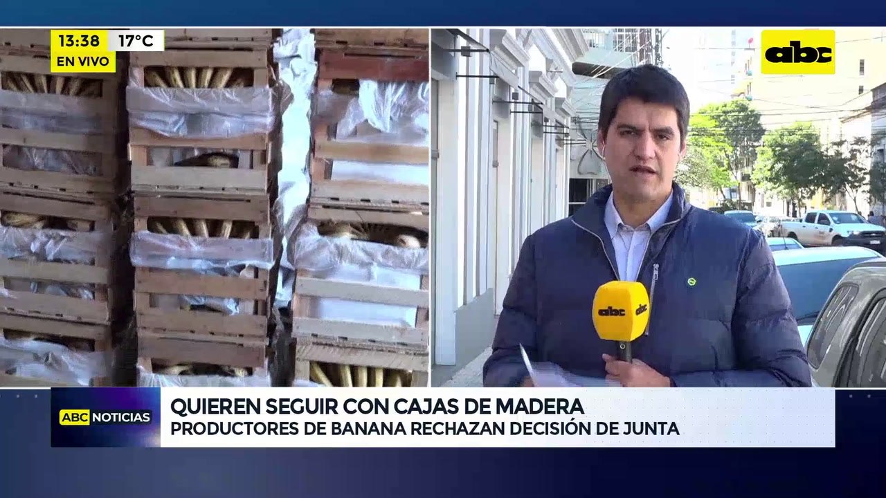 Video: Productores y vendedores de bananas en contra de prohibir cajas de madera para venta de banana