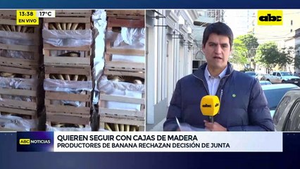 Video: Productores y vendedores de bananas en contra de prohibir cajas de madera para venta de banana