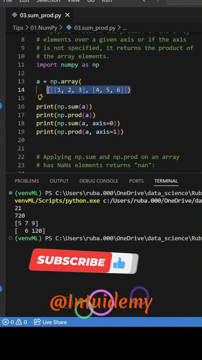 NumPy: "np.sum" and "np.prod": How Do They Deal with NaNs?