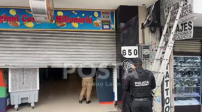 Boquete en negocio de tragamonedas en Monterrey: ladrones roban 250 mil pesos en pleno centro