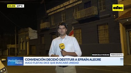 Convención del PLRA: Hugo Fleitas dice que buscará unidad