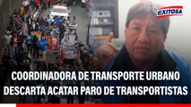 Coordinadora de Transporte Urbano descarta acatar paro de transportistas: 