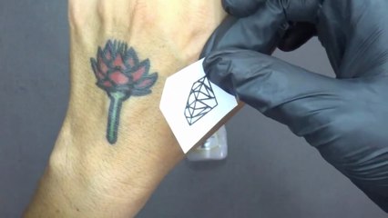Como Transferir Una Plantilla o Stencil De Tatuaje a Piel Real - Uso De Gel Transfer - Facilmente