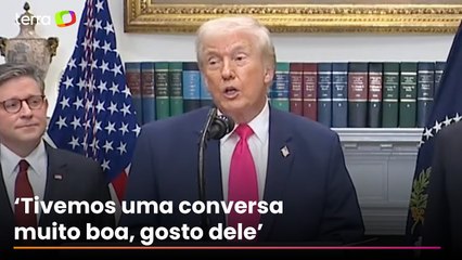 Trump diz que teve ‘ótima conversa’ com Lula sobre comércio e sanções: ‘Gosto dele’