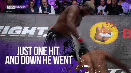 Just one hit and down he went