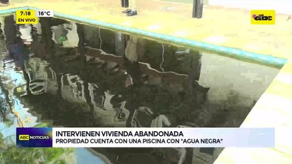 Video: intervienen propiedad abandonada con una piscina con ‘’agua negra’'