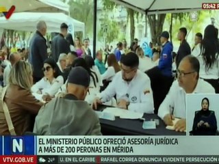 Ministerio Público ofreció asesoría legal y jurídica a 211 personas del estado Mérida