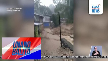 Sapa sa Kabankalan, umapaw dahil sa malakas na ulan; nasa 20 bahay, pinasok ng baha | Unang Balita