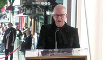 Ryan Murphy gives a speech at Sarah Paulson's Hollywood Walk Of Fame star unveiling ceremony