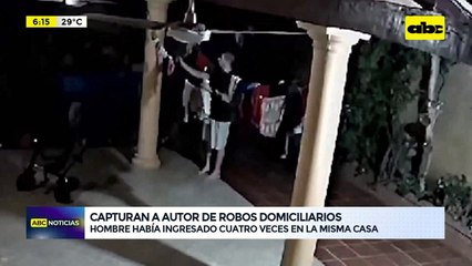Video: capturan a autor de robos domiciliarios
