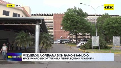 Caso amputación errónea en IPS: volvieron a operar a don Ramón Samudio