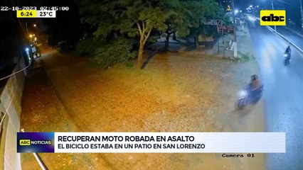 Video: Recuperan moto robada en asalto