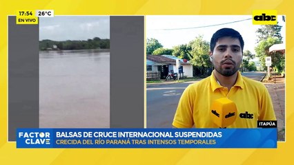 Itapúa: balsas de cruce internacional suspendidas