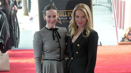 Leslie Grossman attends Sarah Paulson's Hollywood Walk of Fame star unveiling ceremony