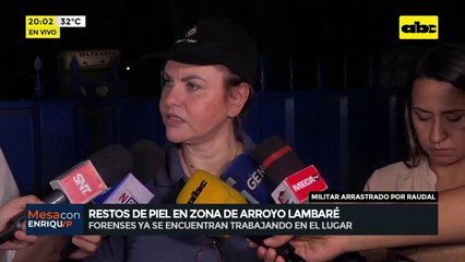 Caso militar arrastrado por el raudal: encuentran restos de piel en la zona del arroyo Lambaré