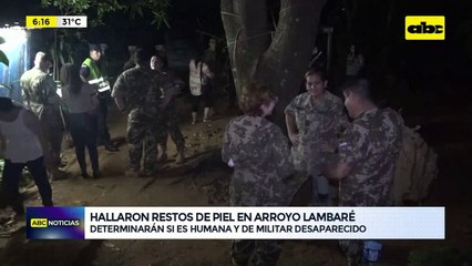 Video: Hallaron restos de piel en Arroyo Lambaré
