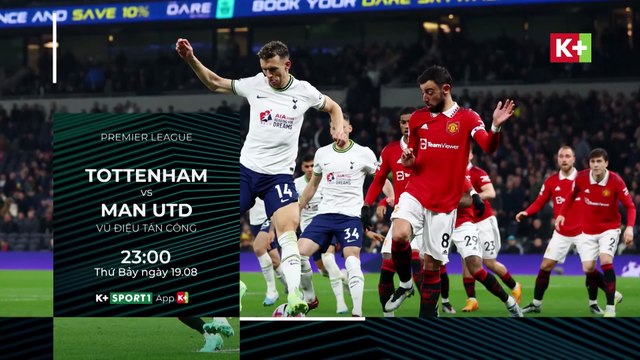 Manchester United - Tottenham Hotspur : Vũ điệu tấn công - Vòng 2 Ngoại Hạng Anh mùa giải 23/24 (có Logo)
