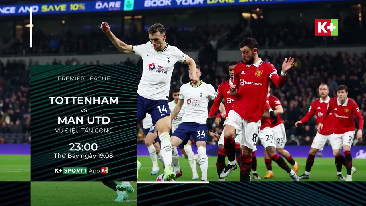 Manchester United - Tottenham Hotspur : Vũ điệu tấn công - Vòng 2 Ngoại Hạng Anh mùa giải 23/24 (có Logo)