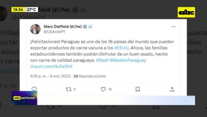 Histórico: EE.UU. aprueba importación de carne paraguaya