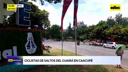 Video: ciclistas de Saltos del Guairá en Caacupé