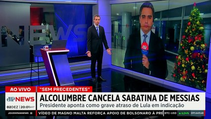 Indicação ao STF: Alcolumbre cancela sabatina de Messias