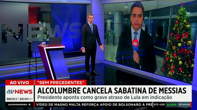 Indicação ao STF: Alcolumbre cancela sabatina de Messias