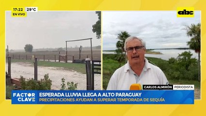 Video: esperada lluvia llega a Alto Paraguay