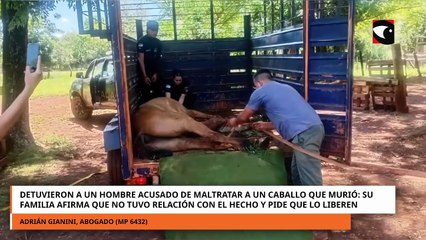 Detuvieron a un hombre acusado de maltratar a un caballo que murió su familia afirma que no tuvo relación con el hecho y pide que lo liberen