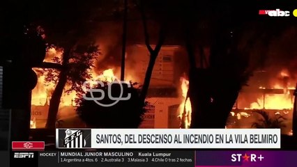 Los hinchas del Santos incendiaron autos y colectivos tras el descenso