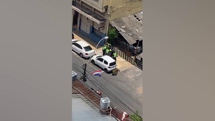 Represión policial a manifestantes contra la ley que crea la Superintendencia de Jubilaciones