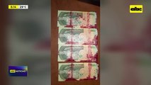 Video: Cuatro billetes de cien mil manchados