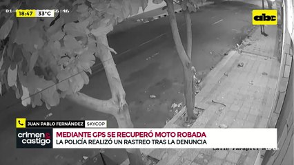 Video: mediante GPS se recuperó moto robada