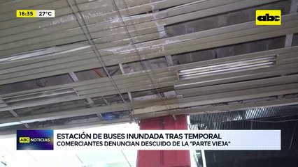 Video: Estación de Buses inundada tras temporal