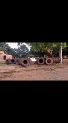 Cubiertas en calles de Pedro Juan Caballero