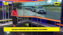 Video: Balean camioneta en la Avenida Costanera