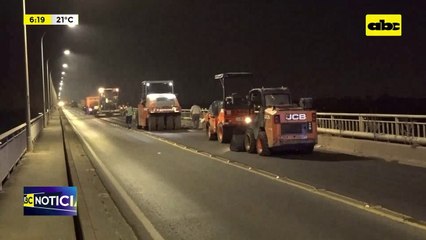 Trabajos se realizan de madrugada: proceden al recapado del Puente Remanso