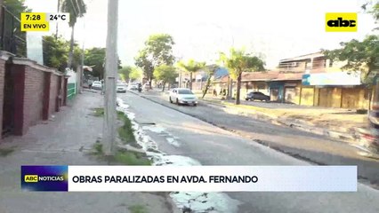 Video: Obras paralizadas en Avda. Fernando