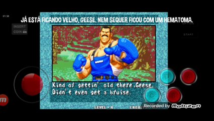 Fatal Fury 3 Franco Bash vs Geese Howard fala de vitória do Franco Bash em português parte 1
