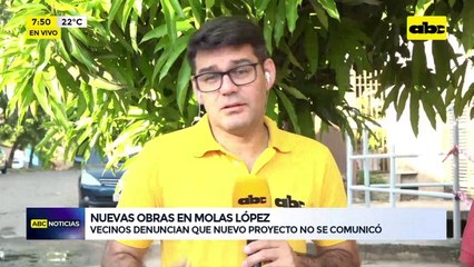 Nuevas Obras en Molas López: vecinos denuncian que nuevo proyecto no se comunicó