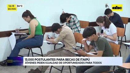 Video: 13.000 postulantes para becas de Itaipú