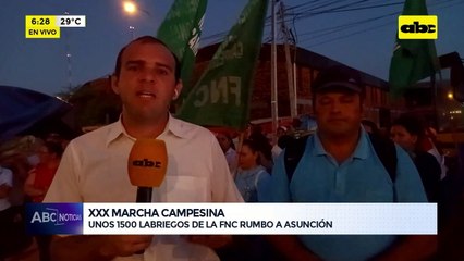 Video:  1.500 labriegos parten desde Coronel Oviedo hacia el ex Seminario Metropolitano de Asunción