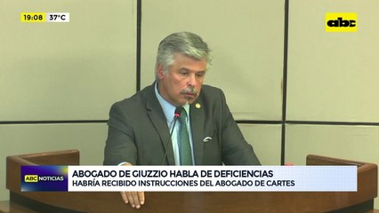 Imputación a gabinete de Abdo Benítez: abogado de Giuzzio habla de deficiencias