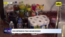 Video: detienen a dos delincuentes que desmantelaron un kiosko en Lambaré