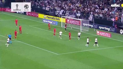 El doblete de Ángel Romero en el triundo de Corinthians sobre Nacional