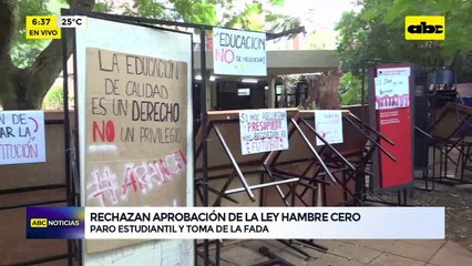 Facultad de Arquitectura: Estudiantes rechazan aprobación de ley "Hambre Cero"