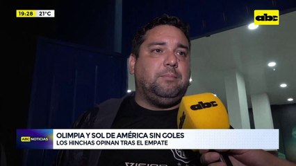 Video: los hinchas de Olimpia opinan tras el empate con Sol de América
