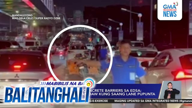 Taxi, bumangga sa concrete barrier sa EDSA; driver, nag-alangan daw kung saang lane pupunta | Balitanghali