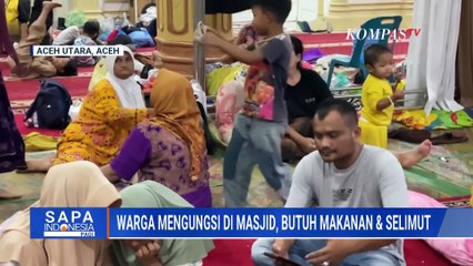 Warga Terdampak Banjir di Aceh Mengungsi di Masjid & Gor, Selimut Hingga Obat-Obatan Dibutuhkan