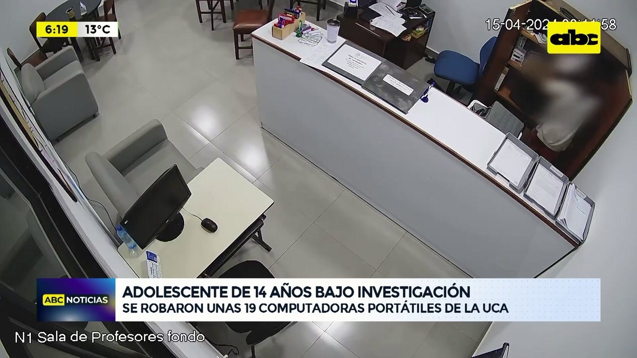 Video: Adolescente bajo investigación por robo de 19 computadoras de la UCA